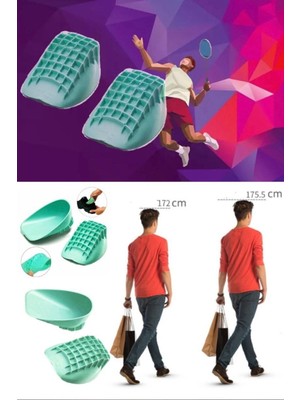 Munico 1 Çift Basketbol Tenis Fitness Sporcu Tabanlığı Tüm Ayakkabılara Uyumlu Sporcu Yumuşak Silikon Topuk