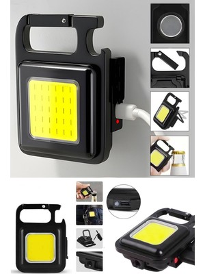 Munico Yüksek Güçlü LED El Feneri USB Şarj Edilebilir Lamba Güçlü Manyetik Cob Çalışma Işık Açık Kamp Ledi