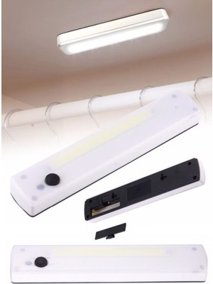 Munico Gardırop Dolap Için LED Gardrop Tezgah Beyaz Kabin Işık Pilli Beyaz Raf LED Gece Işığı Dolap Mutfak