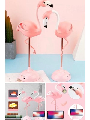 Munico Dokumatik 3D Flamingo Gece Lambası Çalışma Odası Çocuk Odası Için Ideal Şık Tatlı Aydınlatma Kalite