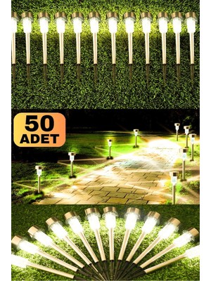 Munico 50 Adet Villa Site Yazlık Aydınlatma Solar Bahçe Yürüme Yolu Seti Akıllı Bahçe Lambası Aydınlatma