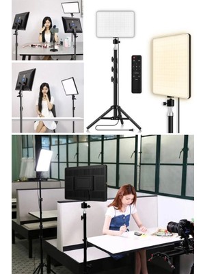 Munico 12 Inç Çekim Fotoğraf Video Çekimi Yapan Fotoğraf Stüdyosu Için Tripod Standı ile LED Fotoğraf Işığı