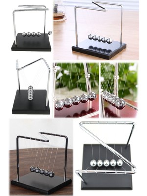 Munico Masaüstü Sonsuz Z Tipi Newton Beşiği Denge Topu Büyük Boy Dekoratif Hareketli