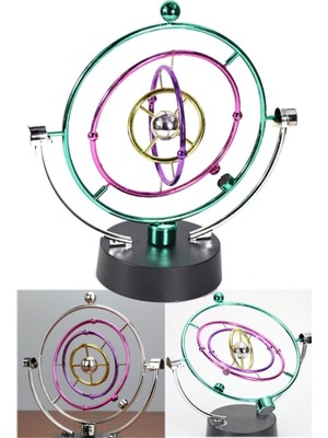 Munico Kinetik Orbital Döner Gadget Masa Üstü Dekorluk Orbital Perpetual Denge Göksel Küre Newton Sarkaçı