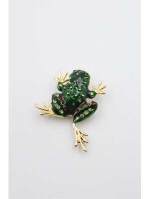 Royaleks Kurbağa Broş - Yeşil