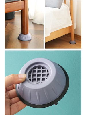 Munico Titreşim Gri Makinesi Susturucu 4'lü Engelleyici Banyo Makinesi Titreşim Ayaklık A  Için Ideal Seçim