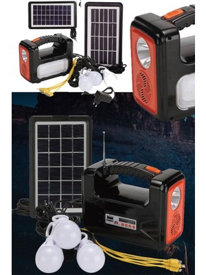 Munico Güneş Panelli Bungalov Kamp Ev Aydınlatma Sistemi Solar Ampul Aydınlatma Solar Seti Şarj Fonksiyon