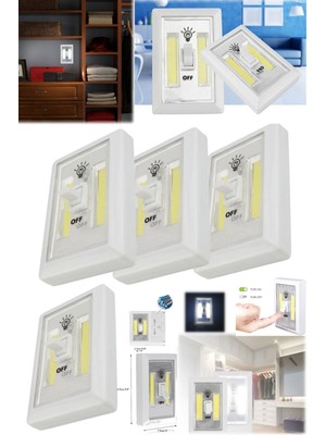 Munico 3 Adet Ultra Yüksek Parlak Manyetik LED Spot Lamba Pilli 2 Bölgeli Seyyar Tezgah Kamp Karavan Kamyon