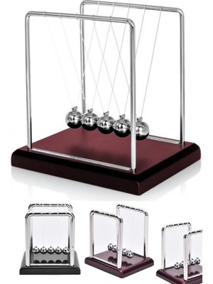 Munico Küçük Boy Newton Beşiği 5 Toplu Denge Topları Ofis Okul Ev Deneyimli Eğitim Ilizyonu Dekoratif Masa