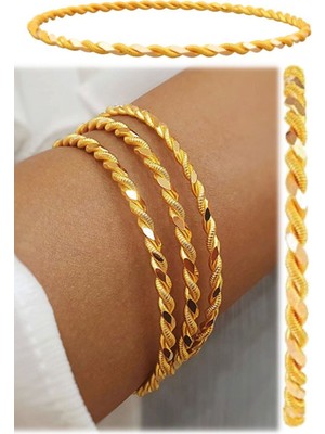 Munico 3 Adet Ince  Gerçekçi Şık Tasarımlı Twister Bilezik A Kalite Gösteriş Için Şık