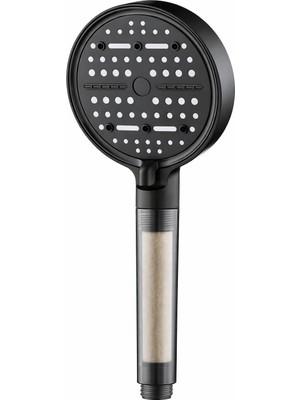 Busstier 6 Fonksiyonlu Filtreli Duş Başlığı Siyah – Yüksek Basınç, Su Tasarruf, Klor Kireç Azaltır