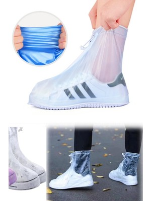 Munico (36-37 Numara) Ofis Hastane Hijyenik Şeffaf Yağmur Önleyici Bahçe Işlerine Uyun Ayakkabı Koruyucu