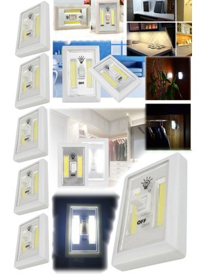 Munico 5 Adet Profesyonel Pilli Ultra Aydınlatıcı Ledli Masnyetik Askılı Spot Lambası Karavan Yatak Başlık