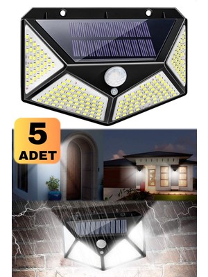 Munico 5 Adet Güneş Enerjili Gece Sensörlü Lamba Kolay Montaj Ledli Hareket Sensörlü Lamba Kolay Montaj Pro