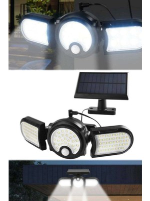 Munico Büyük Boy Bahçe Aydınlatma Sokak Lambası Solar Güneş Enerjili 112 Ledli Hareket Sensörlü Otopark Ev