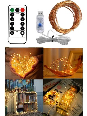 Munico Akıllı 3 Metre Ev Ofis Restorant Saçak Şık Görünüm 8 Modlu Kumandalı Peri LED Perde Asılabilir Pro