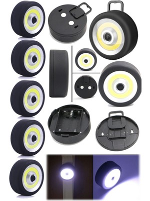 Munico 5 Adet Pilli Şık Siyah Taşınabilir Askılıklı Acil Durum Deprek Elektrik Kesintisi Aydınlatma Taşınan