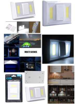 Munico Kamp Karavan Depo Garaj Seyyar Tezgah Aydınlatma Asılabilir Yapıştırılabilir Uzun Pil Ömürlü On/off