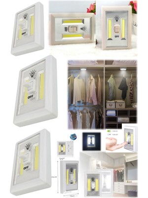 Munico 3 Adet Karavan Kamp Evde Mutfak Elektrik Kesintisi Için Uygun Oda Aydınlatıcı Gece Spot Pilli Lamba