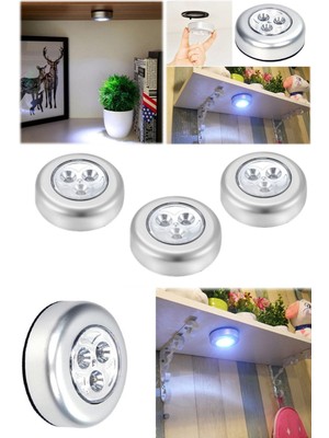 Munico 3 Adet Pilli Stop Lamba Kamp Çadır Gardrop Merdiven Dolap Lambası Aydınlatma Tr Her Yere Yapışabilen