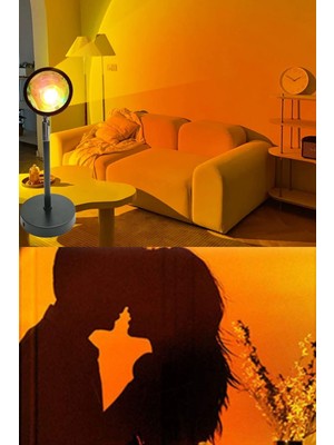 Munico Romantik Fantezi Fotoğraf Çekim Masa Lambası Gün Batımı Projektör Lambası Influencer Gece Lambası
