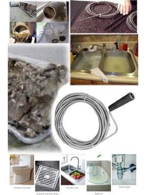 Munico Metre Borusu Lavabo Giderici Tutacaklı Tıkanıklık Profesyonel Drenaj Tel 3 Boru Ma  Için Ideal Seçim