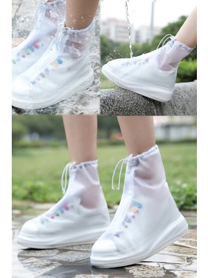 Munico Ayakkabı Kılıfı Bağcıklı Kılıf 36-37 Numara Hijyenik Tüm Ayakkabılara Uyumlu Yıkanabilir Galoş Covid