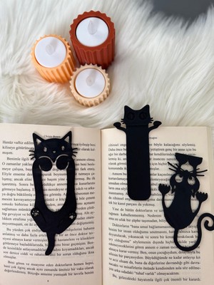 Todekora Kedi Figürlü 3’lü Kitap Ayracı Seti – Sevimli ve Eğlenceli Okuma Arkadaşı