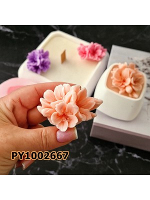 Poyrish PY1002667 - Silikon Kalıp Mum Kalıbı Çiçek Buketi