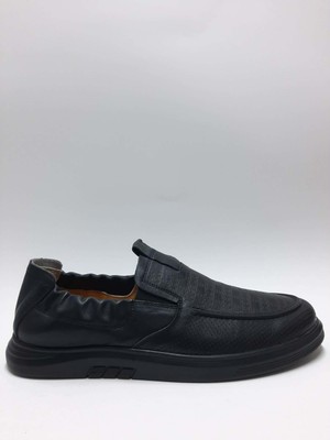 Luis Figo Hakiki Deri Büyük Numara (45-46..) Bağcıksız Siyah Renk Erkek Ayakkabı C-85475LFG