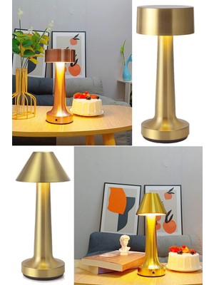 Munico Modern Bar Otel Dekoru Gece Işığı Kısılabilir Işıklar USB Şarj Edilebilir Lambalar LED Masa Lambası