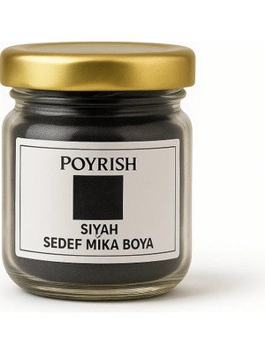 Poyrish Siyah Sedef Mika Boya 10 Gr.