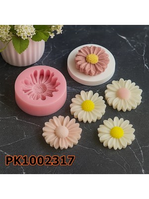 Poyrish PK1002317 - Silikon Kalıp Mum Kalıbı Papatya Silikon Kalıp