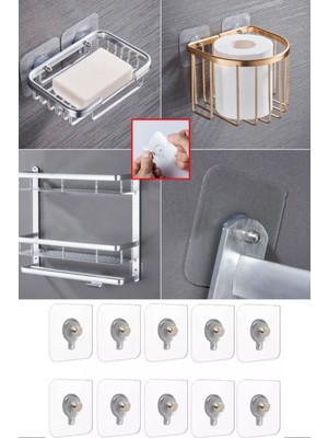 Munico 10'lu Duvar Kancaları Güçlü Yapışkan Çiviler Duvar Posteri Dikişsiz Su Geçirmez Dayanıklı Askılıklar