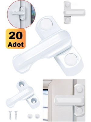 Munico 20 Adet Dayanıklı Kilit Pratik Profesyonel Emniyet Kilidi Cam Tüm Pencere Balkon Kapıları Için Pvc