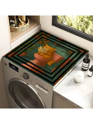 Harikabirev|çamaşır Makinesi Üstü Örtüsü Kurutma Makinesi Örtüsü (Kedi2) |cmrrts|cmrrts