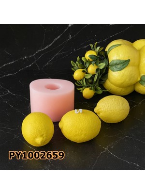 Poyrish 1185 - Silikon Kalıp Mum Kalıbı - Limon Büyük Boy