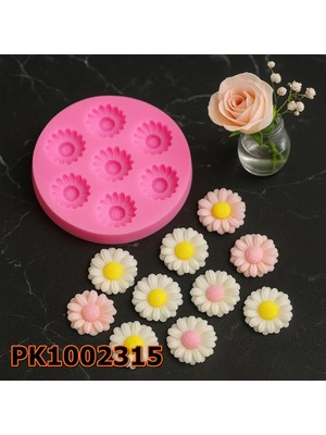 Poyrish 1113- Silikon Kalıp Mum Kalıbı - Mini Çoklu Çiçekler