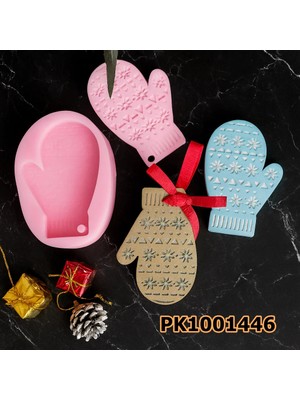 Poyrish 1037 - Silikon Kalıp Mum Kalıbı - Yılbaşı Eldiven