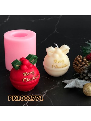 Poyrish 1217 - Silikon Kalıp Mum Kalıbı - Yılbaşı Yuvarlak Top