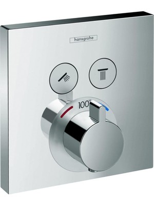 Hansgrohe Showerselect Modern Minimalist Otomatik Sıcaklık Kontrolü 1 Kulplu 6" Geniş Termostatik Du