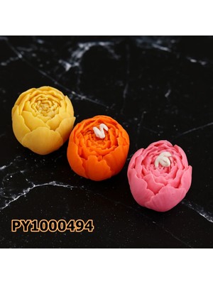 Poyrish PY1000494 - Silikon Kalıp Mum Kalıbı Küçük Şakayık Gül