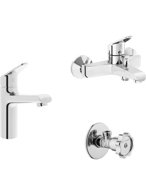 Artema Serenity Yüksek Lavabo Bataryası + Banyo Bataryası + Ara Musluk Seti