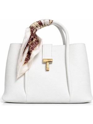 Zerva Queen Kadın El & Çantası | Fularlı/şallı Kulplu | Gold Kilitli | Günlük & Şık Tasarım