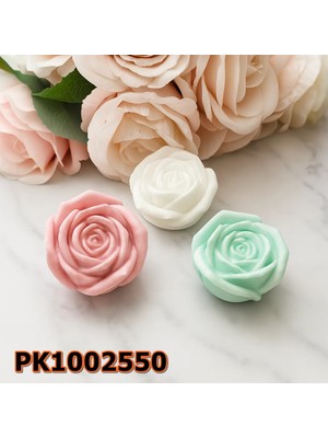 Poyrish PK1002550 - Silikon Kalıp Mum Kalıbı Gül Kalıp