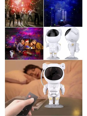 Munico Lamba Dekor Gece Galaxy Tavan Astronot Aydınlatma Star Oda Projektör Yıldızlı Ev Gökyüzü Dekorasyon