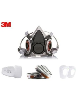 3M 6200 Yarım Yüz Maskesi + 6059 Abek Filtre + 5935 P3 Filtre +K501 Kapak