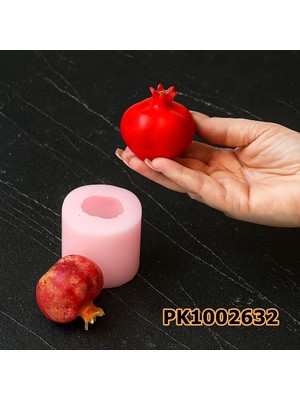 Poyrish PK1002732 - Silikon Kalıp Mum Kalıbı - Nar Orta Boy