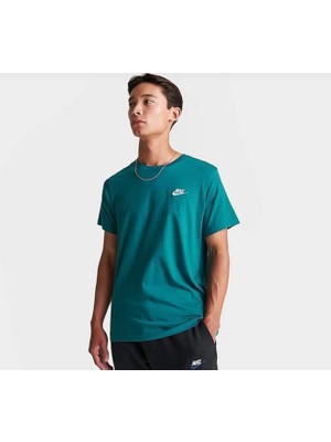 Nike Sportswear Club Short-Sleeve Yeşil Erkek T-Shirt AR4997-381