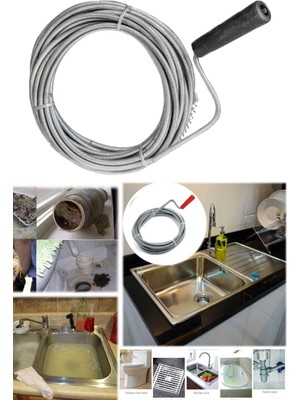 Munico Pro Giderici Tel 5 Tıkanıklık Metre Gider Temizleyici Tınaklık Çubuk Küvet Lavabo   Için Ideal Seçim